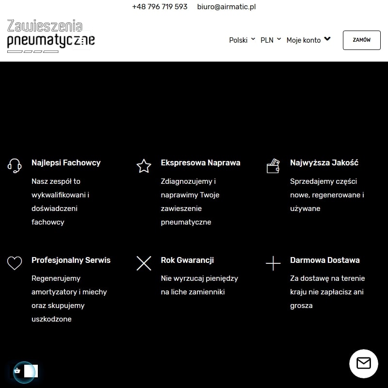 Zawieszenie pneumatyczne sklep online w Poznaniu