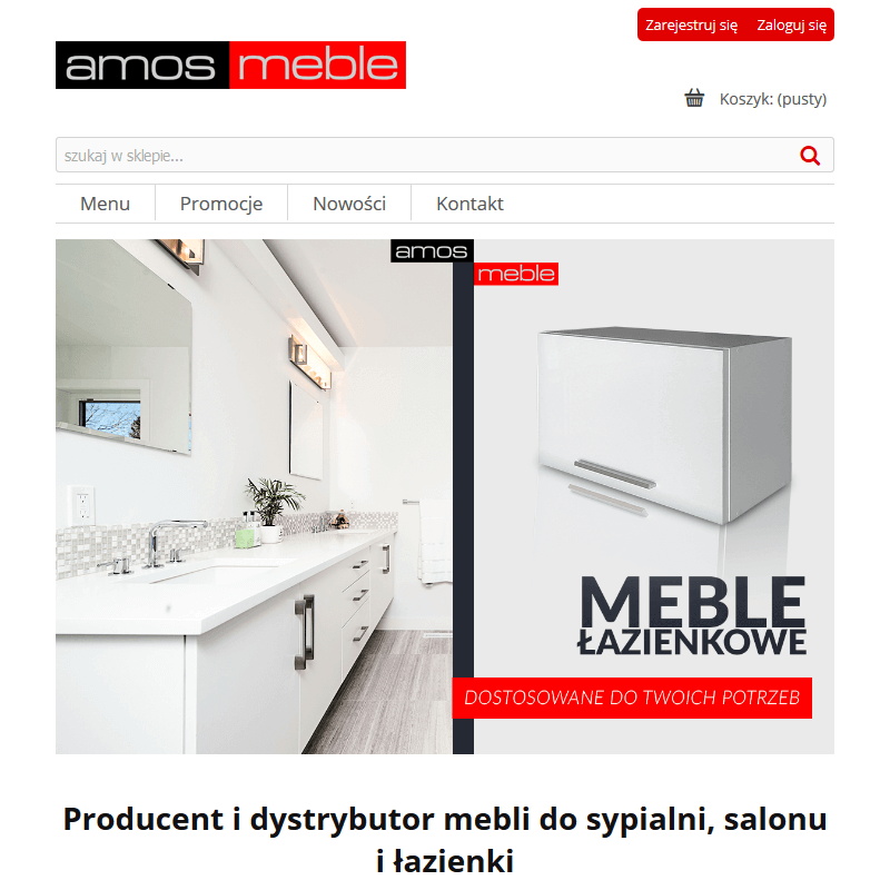 Ostrów Wielkopolski - szafka wisząca połysk na klik push open