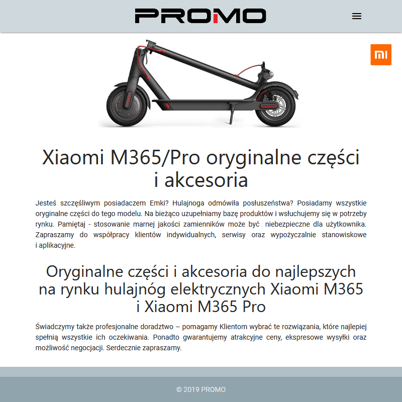 Części mi scooter m365