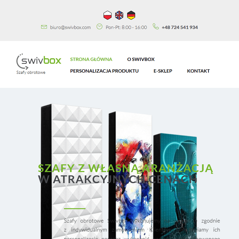 Szafa obrotowa biała